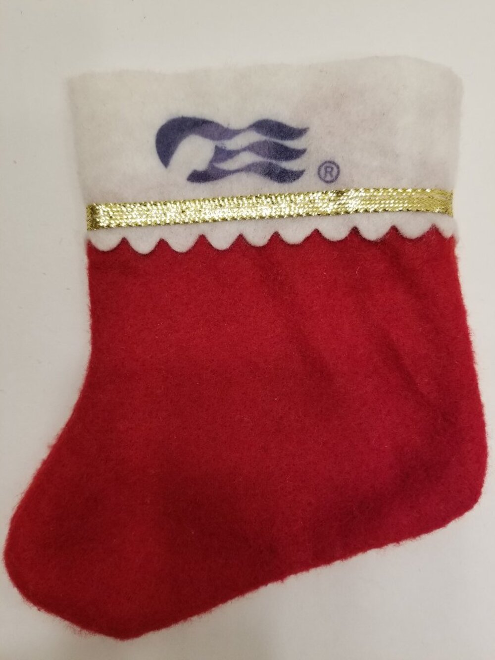Vtg Princess Cruises Christmas Stocking Mini Felt Cabin Gift Holiday Collectible